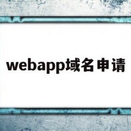 webapp域名申请(域名申请https)