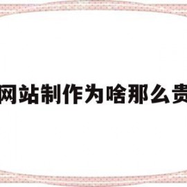 网站制作为啥那么贵(网站制作赚钱吗)