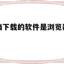 电脑下载的软件是浏览器图标(为什么电脑下载软件是浏览器)