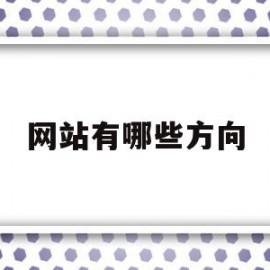 网站有哪些方向(电子信息有哪些方向)