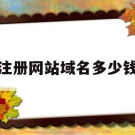 注册网站域名多少钱(注册网站域名多少钱一个)