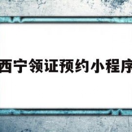 西宁领证预约小程序(西宁领证微信怎么预约)