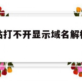网站打不开显示域名解析错误(网站打不开显示域名解析错误怎么办)