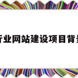 行业网站建设项目背景(行业网站建设项目背景分析)