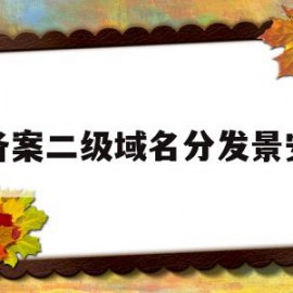 备案二级域名分发景安(主域名备案之后,二级域名可以干别的吗)