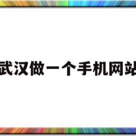 武汉做一个手机网站(武汉正规制作网站公司)