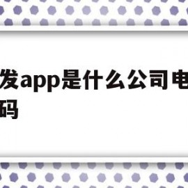 开发app是什么公司电话号码(开发app是什么公司电话号码的)
