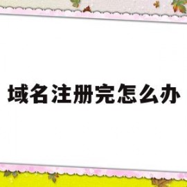 域名注册完怎么办(域名注册好后怎么使用)