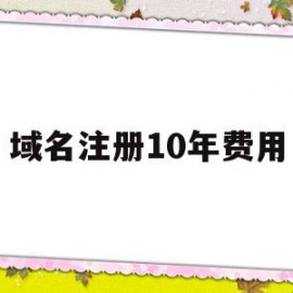 域名注册10年费用的简单介绍