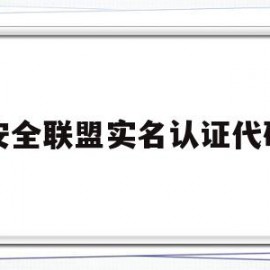 安全联盟实名认证代码(安全联盟实名认证代码大全)