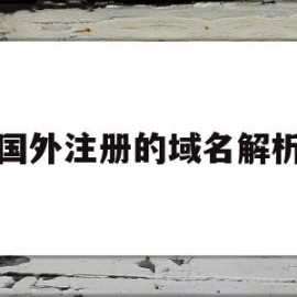 国外注册的域名解析(国外 域名注册)