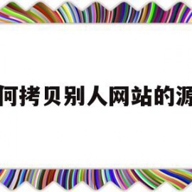 如何拷贝别人网站的源码(如何拷贝别人网站的源码文件)