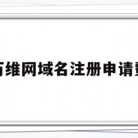 万维网域名注册申请费(万维网域名注册申请费用)