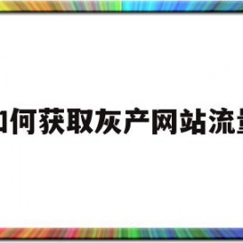 如何获取灰产网站流量(如何获取灰产网站流量数据)