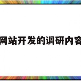 网站开发的调研内容(网站开发的调研内容怎么写)