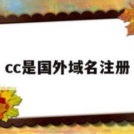 cc是国外域名注册(网站域名后缀cc是境外网吗)