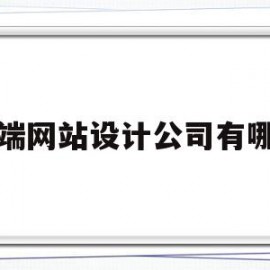 高端网站设计公司有哪些(高端网站设计企业网站建设)