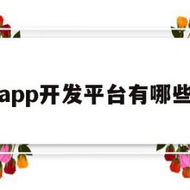 app开发平台有哪些(app开发平台有哪些各自有哪些利弊)