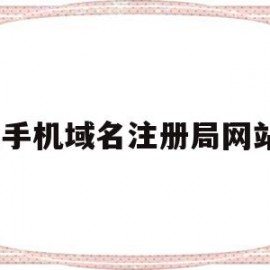 .手机域名注册局网站(手机域名注册费用多少钱)