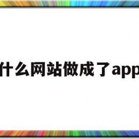 什么网站做成了app(什么网站可以免费制作app)