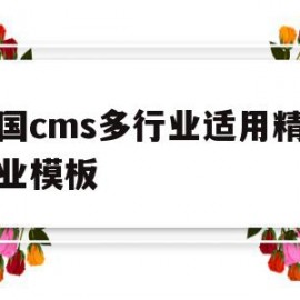帝国cms多行业适用精美企业模板的简单介绍
