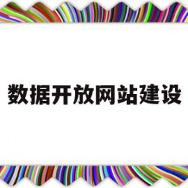 数据开放网站建设(数据开放网站建设方案)