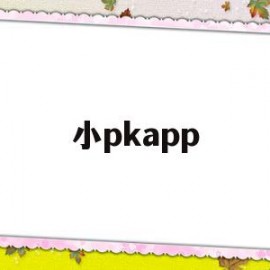 关于小pkapp的信息
