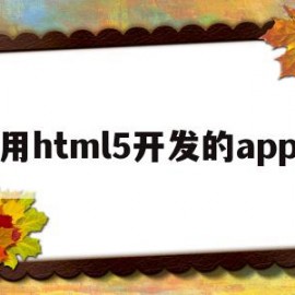 用html5开发的app(html5 app应用开发教程)