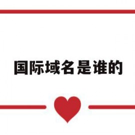 国际域名是谁的(国际域名是谁的名字)