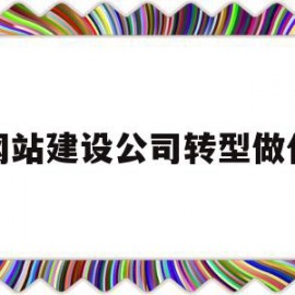 关于网站建设公司转型做什的信息