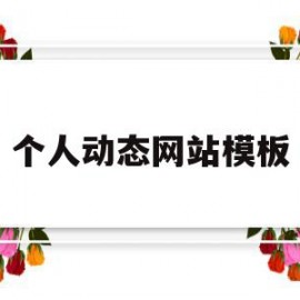 个人动态网站模板的简单介绍