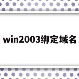 win2003绑定域名(如何绑定域名到服务器)
