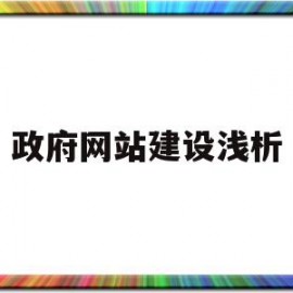 政府网站建设浅析(政府网站建设浅析论文)