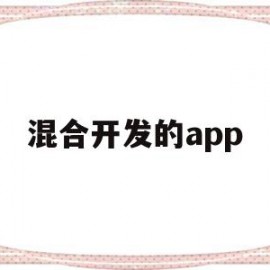混合开发的app(混合开发的app可以调用微信)