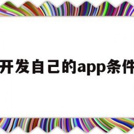 开发自己的app条件(开发个app)