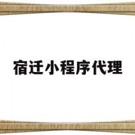 宿迁小程序代理(小程序代理公司哪家好)