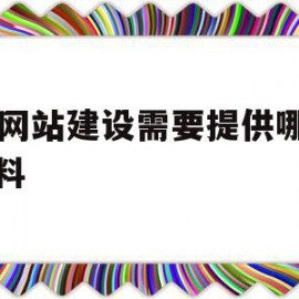 pc网站建设需要提供哪些资料(pc网站建设需要提供哪些资料和方法)