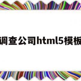 包含调查公司html5模板的词条