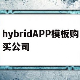hybridAPP模板购买公司的简单介绍