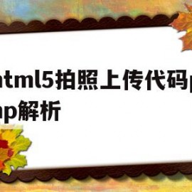 包含html5拍照上传代码php解析的词条