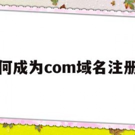如何成为com域名注册商(怎么申请com域名注册接口)