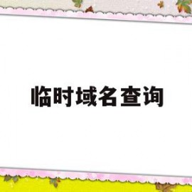 临时域名查询(您访问的是临时域名)