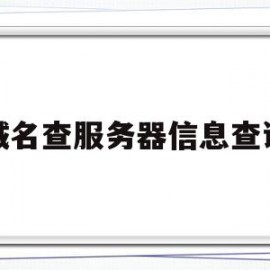 域名查服务器信息查询(域名查询服务器ip地址)