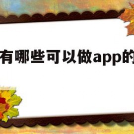 都有哪些可以做app的网站(都有哪些可以做app的网站推荐)