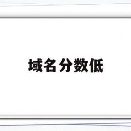 域名分数低(域名评分查询)