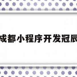 成都小程序开发冠辰(成都小程序制作公司哪家好)