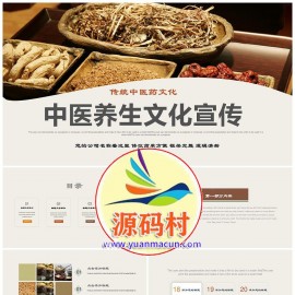 中医养生文化宣传推广介绍工作汇报PPT模板下载