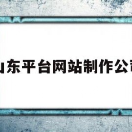 山东平台网站制作公司(山东平台网站制作公司哪家好)