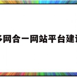 多网合一网站平台建设(多网合一一网统管)