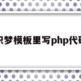 织梦模板里写php代码的简单介绍